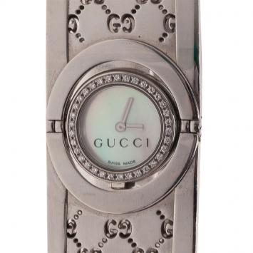 Gucci Mother of Pearl Stainless Steel 112 Twirl diamond Women's Wristwatch 18MM