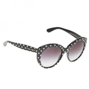 Dolce and Gabbana Black Polka Dot Cat Eye Sunglasses