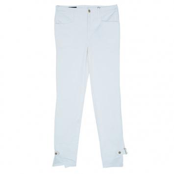 Gucci White Tapered Buckle Hem Denim Trousers L