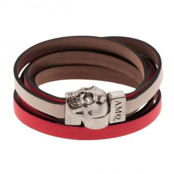 Alexander McQueen Double Wrap Skull Bracelet 16CM