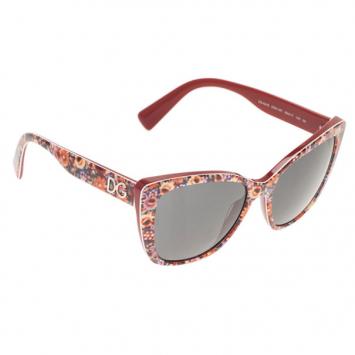 Dolce and Gabbana Floral Print Cat Eye Sunglasses