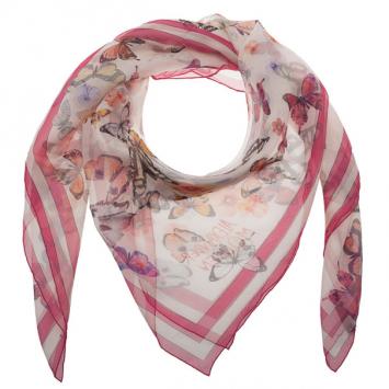 Alexander McQueen Butterfly and Lion Print Square Scarf