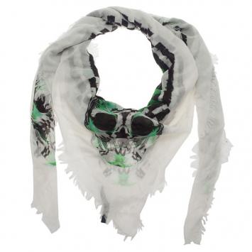 Alexander McQueen Feather Print Square Scarf