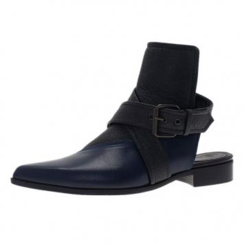 McQ by Alexander McQueen Two Tone Leather Grace Ankle Boots Size 39