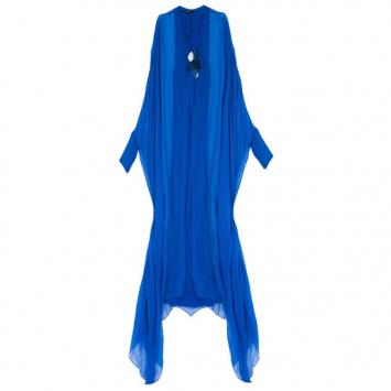 Gucci Blue Embellished Long Kaftan S