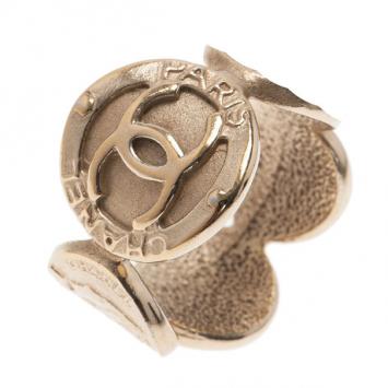Chanel Madame Coco Gold-Plated Ring Size 54