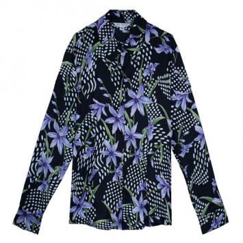 St. John Silk Floral Shirt L