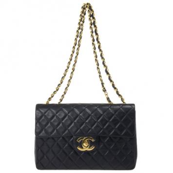 Chanel Vintage Black Jumbo XL Flap Bag