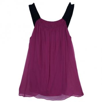 Diane Von Furstenberg Marston Fuschia Silk Top XS