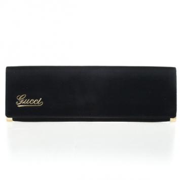 Gucci Black Satin Evening Clutch