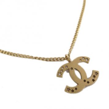Chanel Logo Starred Necklace