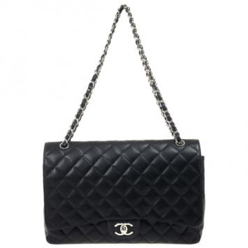 Chanel Black Caviar Classic Maxi Flap Bag