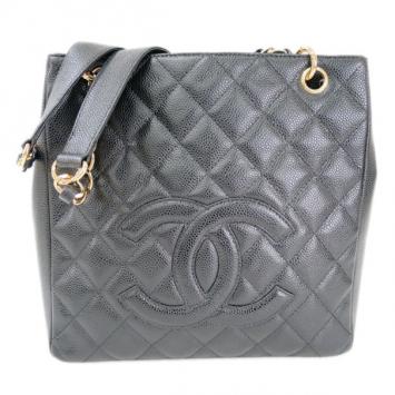 Chanel Black Caviar Petite Shopper Tote