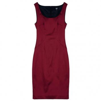 D and G Red Satin Sleeveless Cocktail Dress M