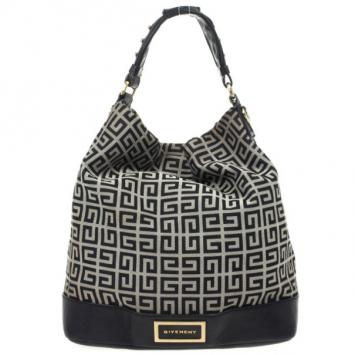 Pre Owned Givenchy Black Monogram Hobo Bag