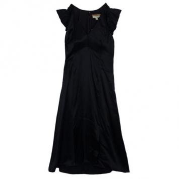 Burberry Pure Silk Cap Sleeve Dress M