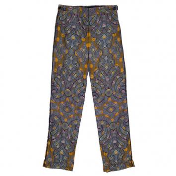 Louis Vuitton Printed Silk Wide Pants S