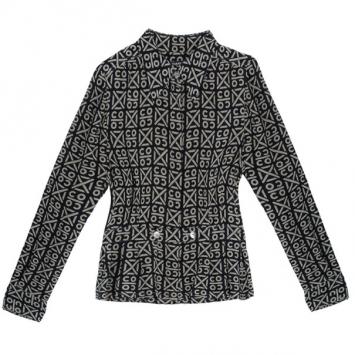 Chanel Printed Silk Shirt Top M