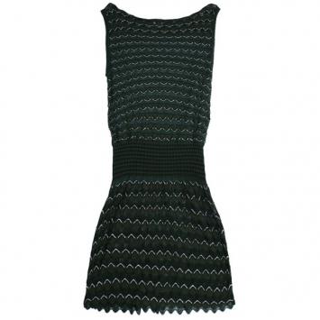 M Missoni Green Knit Drop-Waist Dress M