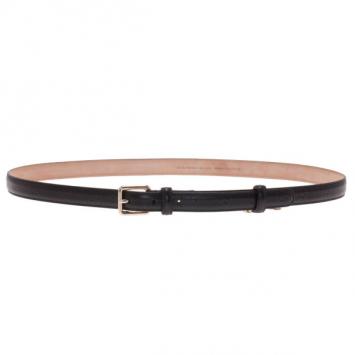 Gucci Black Guccissima Leather Skinny Belt 95CM