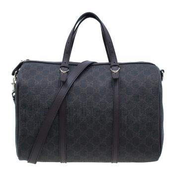 Gucci Brown Coated Canvas Medium Nice GG Supreme Boston Bag