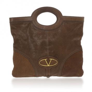 Valentino Vintage Foldover Oversized Clutch
