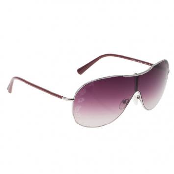Valentino Purple Flower Print Shield Sunglasses