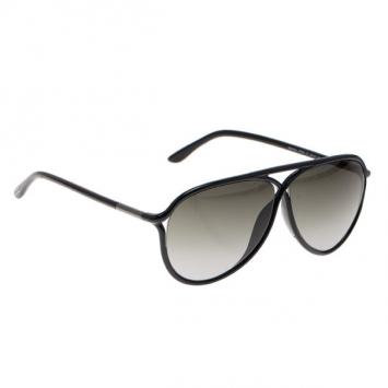 Pre Owned Tom Ford Black Cross Detail Maximillion Mens Aviators