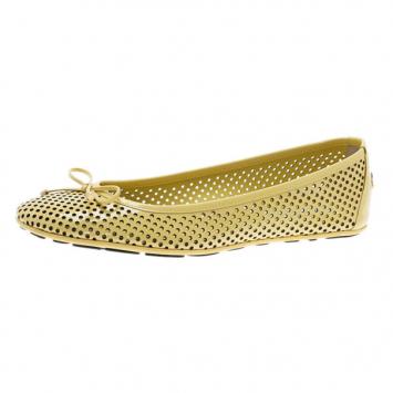Jimmy Choo Yellow Patent Walsh Ballet Flats Size 39