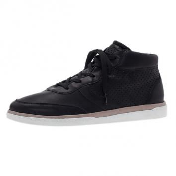 Pre Owned Dolce and Gabbana Black Leather High Top Sneakers Size 44