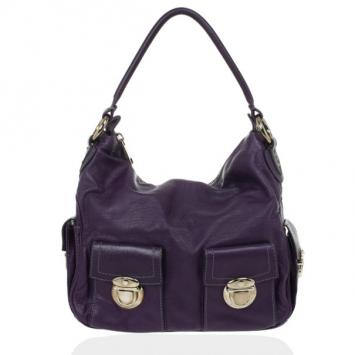 Pre Owned Marc Jacobs Purple Leather Large Multi-pocket Bag