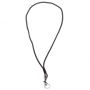 Pre Owned Bottega Veneta Dark Brown Intrecciato Leather Lanyard Key Fob
