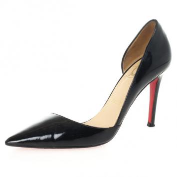Christian Louboutin Black Patent New Helmut D'orsay Pumps Size 36.5