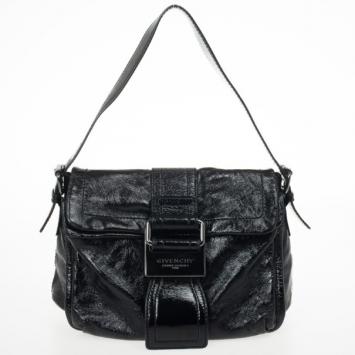 Givenchy Shiny Textured Black Shoulder Bag 