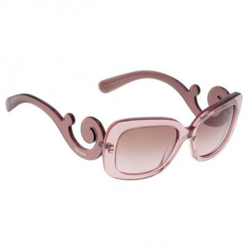 Prada Purple Baroque Rectangle Sunglasses