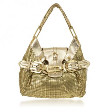 Pre Owned Jimmy Choo Gold Chain Mail Tulita Bag