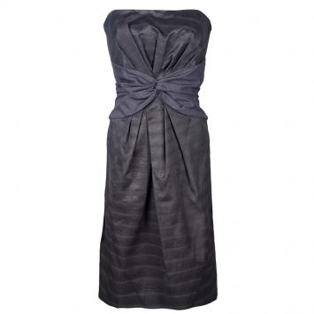 Kenzo Grey Strapless Dress S