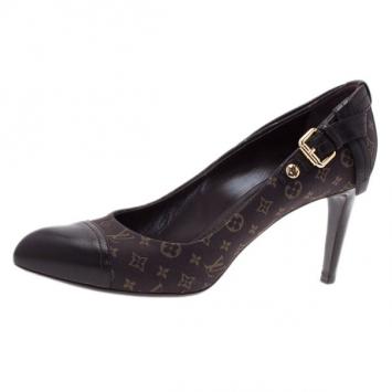 Louis Vuitton Brown Monogram Idylle Cap Toe Pumps Size 38