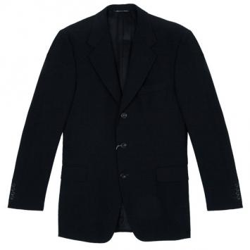Pre Owned Celine Homme Black Cashmere Blazer Jacket EU48