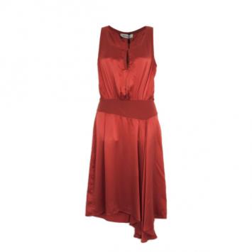 Yves Saint Laurent Ruched Evening Silk Dress M