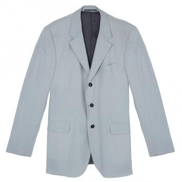 Pre Owned Fendi Giacca Kid Mohair Stretch Cream Blazer Jacket EU54