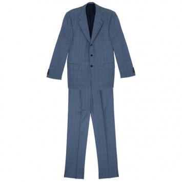 Pre Owned Brioni Blue Palatino Wool Suit EU52