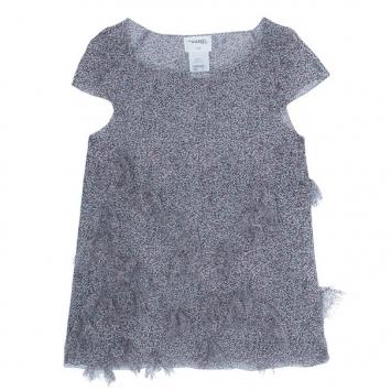 Chanel Silk Dotted Top S