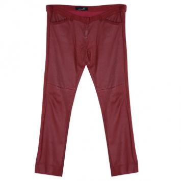 Isabel Marant Red Dana Leather Trousers M