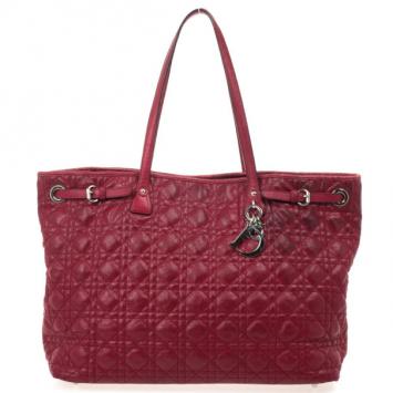 Christian Dior Cannage Quilted Coated Canvas Panarea Large Tote Bag