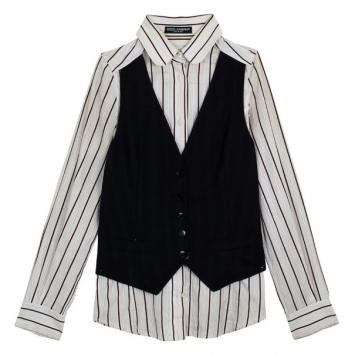Dolce and Gabbana Fergie Limited Edition Striped Shirt S