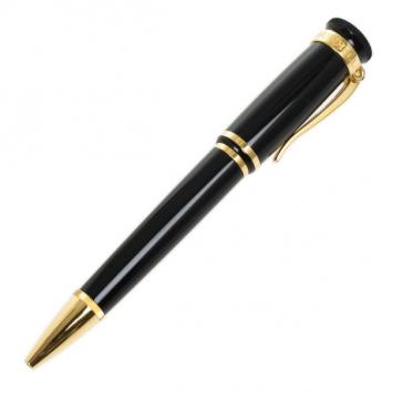 Pre Owned Dunhill Sentryman Black Resin Gold Plated Pen Ballpoint