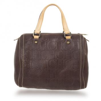 Carolina Herrera Brown Andy Boston Bag