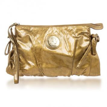 Gucci Gold Metallic Patent 'Hysteria' Clutch