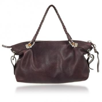 Gucci Purple Leather Bamboo Bar Leather Tote